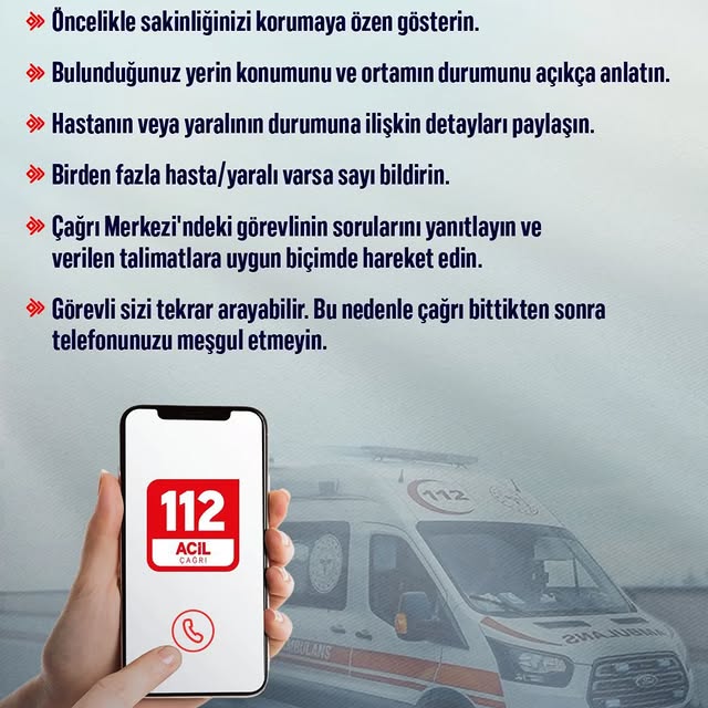 Acil Durumlar İçin 112 Acil Çağrı Merkezini Arama İpuçları