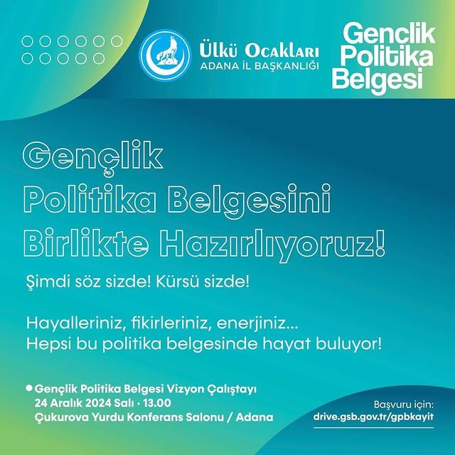 ÜLKÜ OCAKLARI ADA İL BAŞKANLIĞI GENÇLİK POLİTİKASI ÇALIŞTAYINA EV SAHİPLİĞİ YAPTI