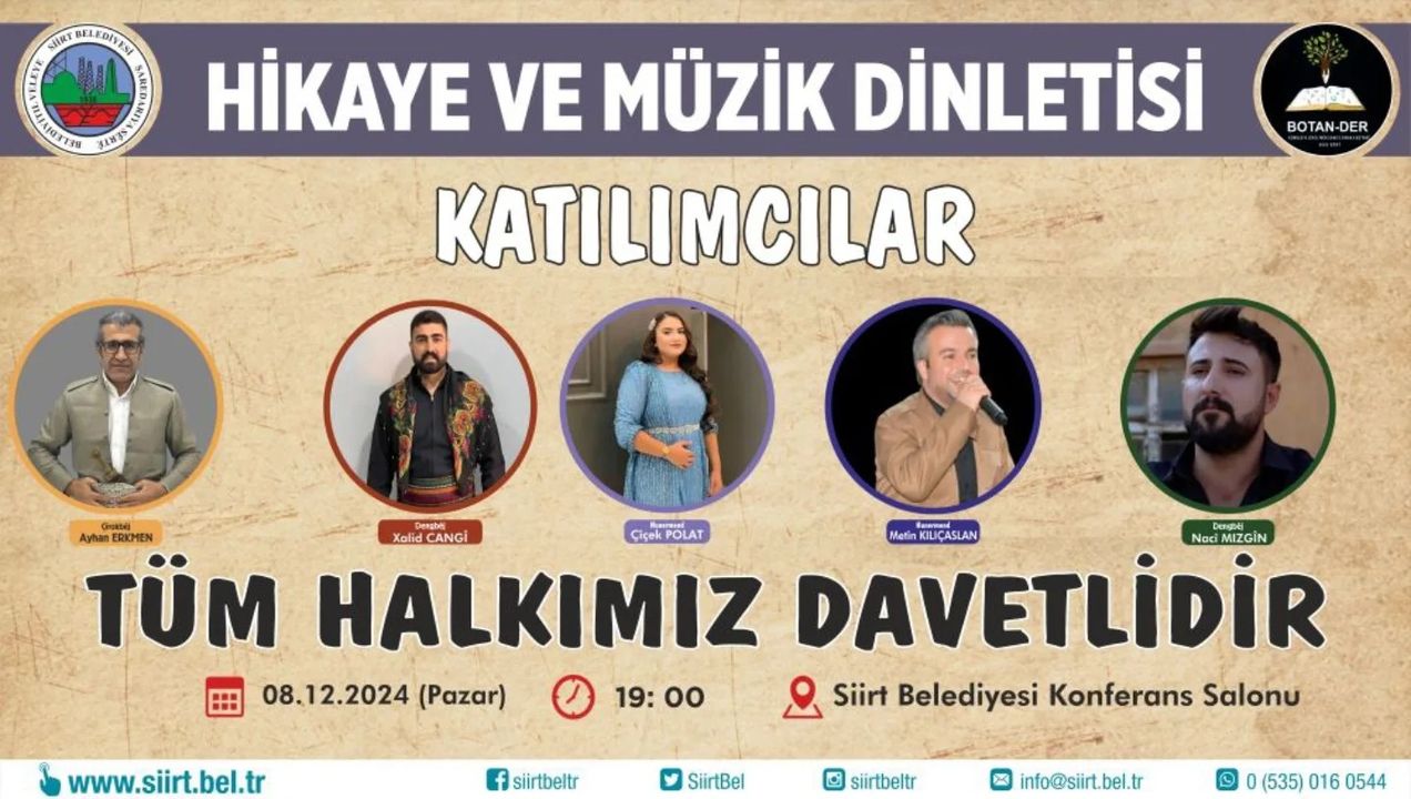 Siirt Belediyesi Müzik ve Hikaye Etkinliği