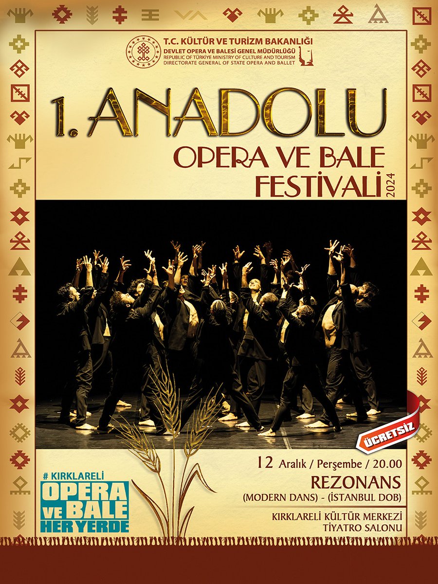 Anadolu Opera ve Bale Festivali Kırklareli'de Gerçekleştirilecek