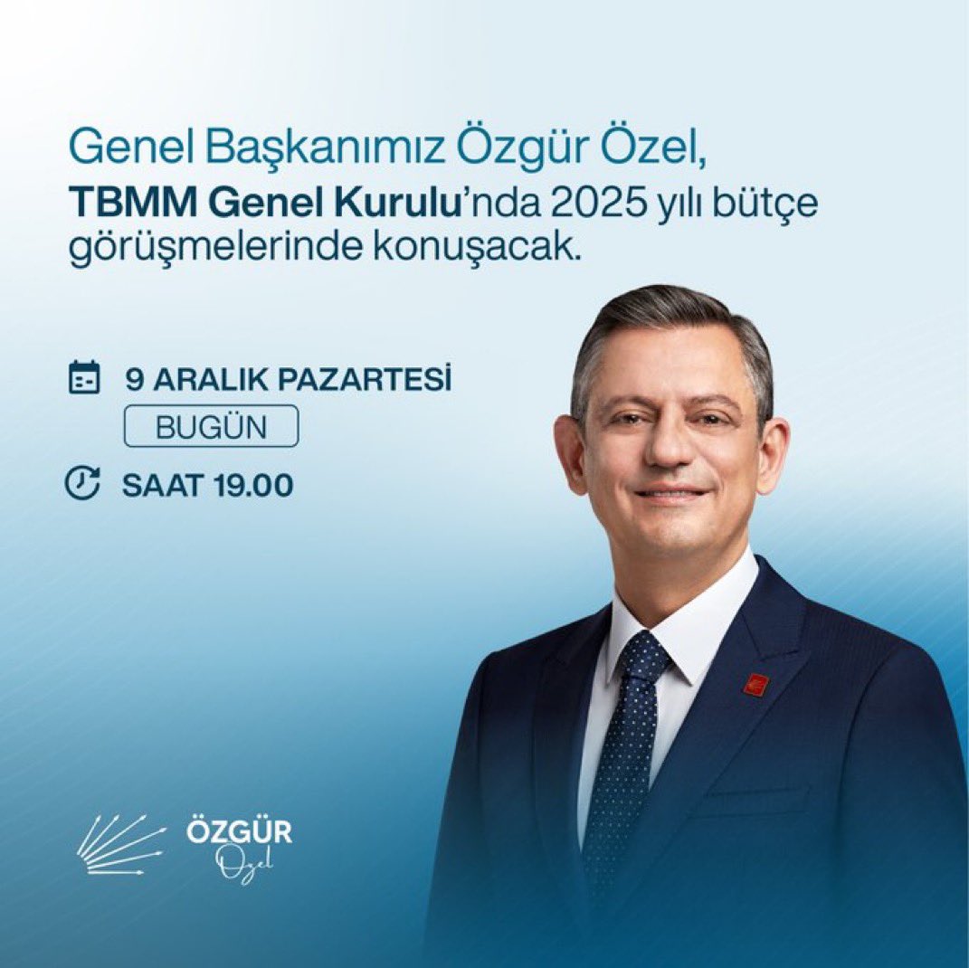 Ardahan Milletvekili Özgür Erdem İncesu, 2025 Yılı Merkezi Yönetim Bütçe Kanun Teklifi Hakkında Konuşma Yapacak