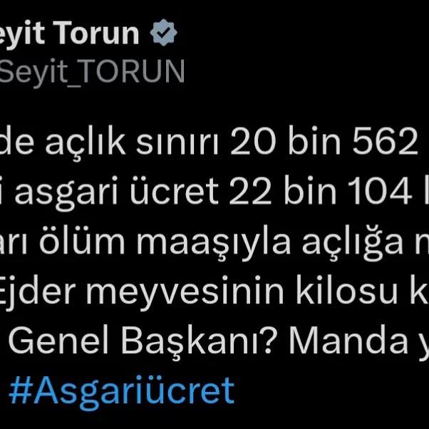 Türkiye'de Açlık Sınırı ve Asgari Ücret