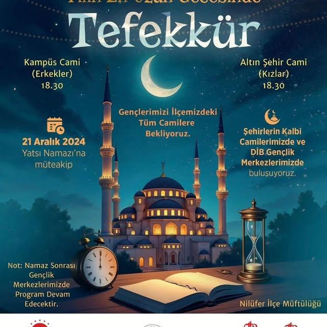 Uzun Gecede Camilerde Tefekkür Fırsatı