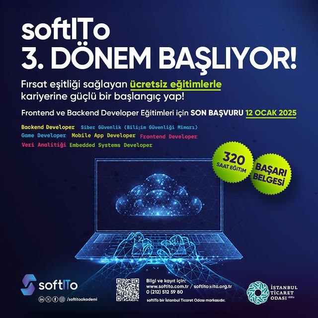 SoftITo Yazılım Bilişim Akademisi Frontend ve Backend Developer Eğitimleri Başlıyor!