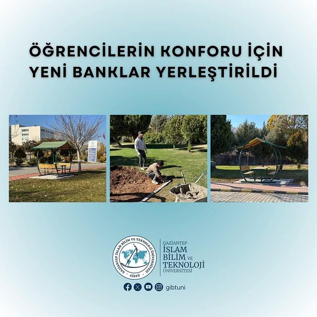 Gaziantep İslam Bilim ve Teknoloji Üniversitesi, Öğrenciler İçin Yeni Oturma Alanları Oluşturdu