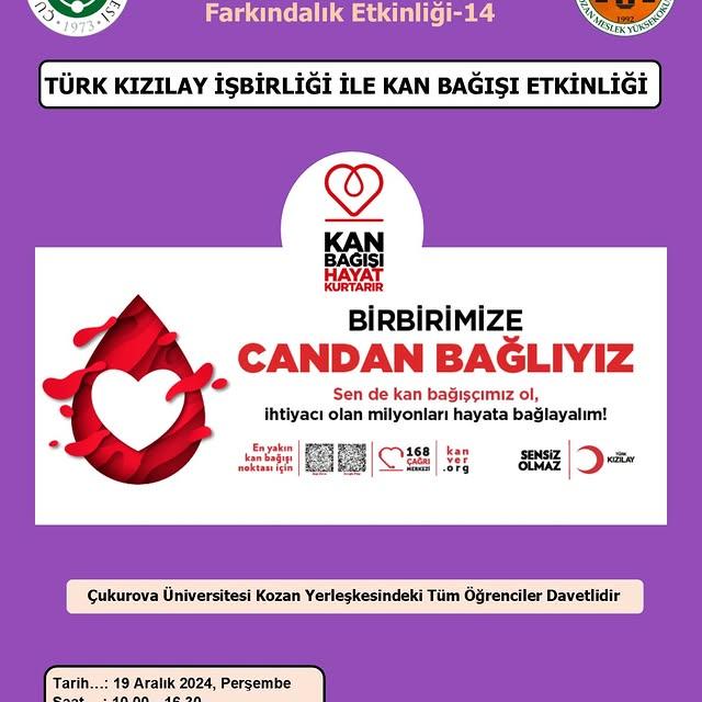 Kan Bağışı Etkinliği Yüksekokulumuzda Gerçekleşecek