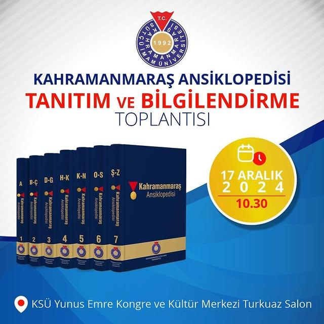 Kahramanmaraş Ansiklopedisi İçin Tanıtım Toplantısı Düzenlenecek