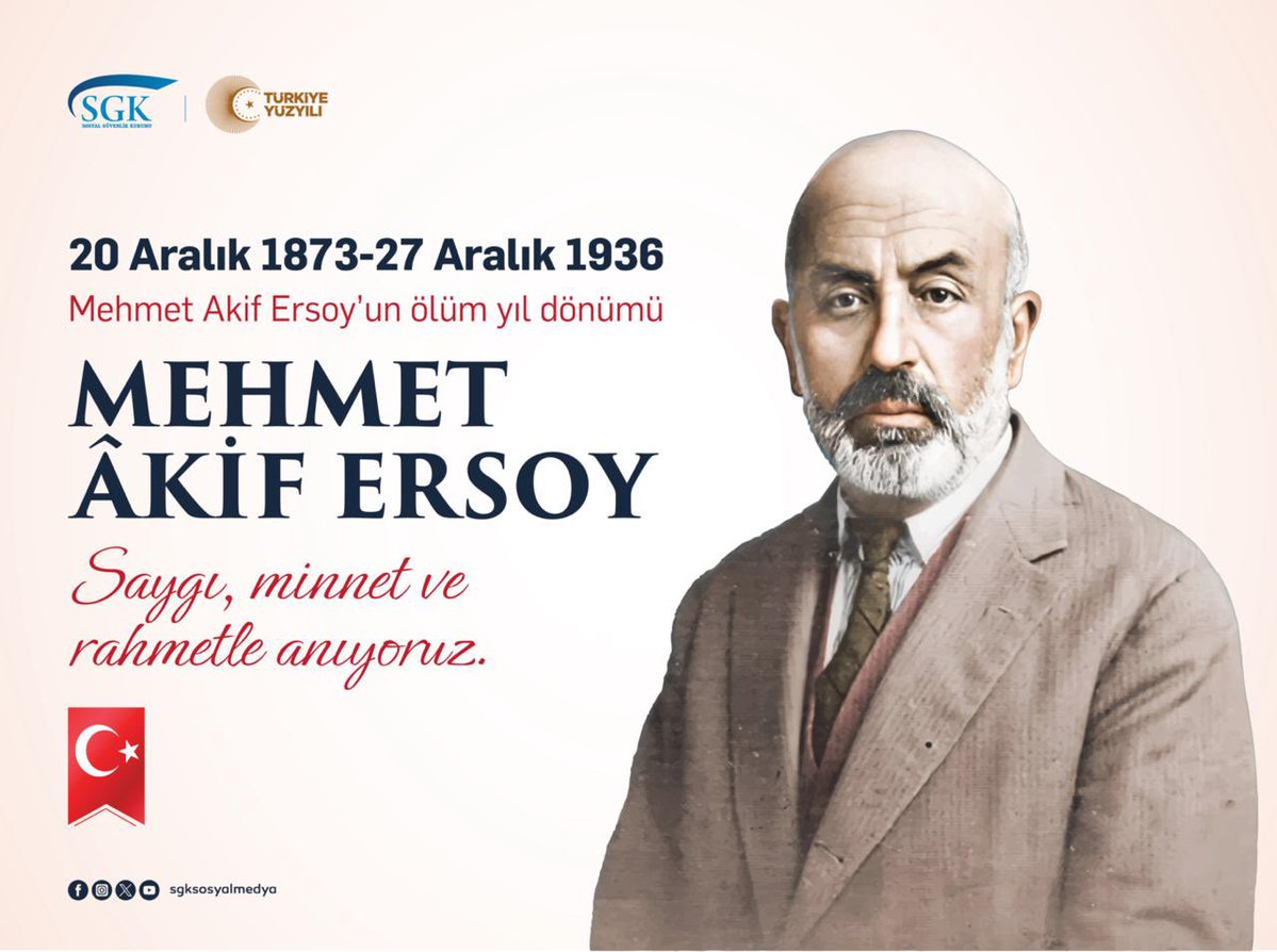 Mehmet Akif Ersoy'un Ölüm Yıl Dönümünde Anıyoruz