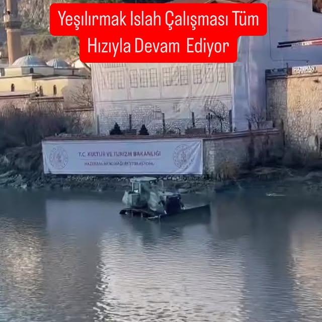 Yeşılırmak Islah Çalışmaları Devam Ediyor