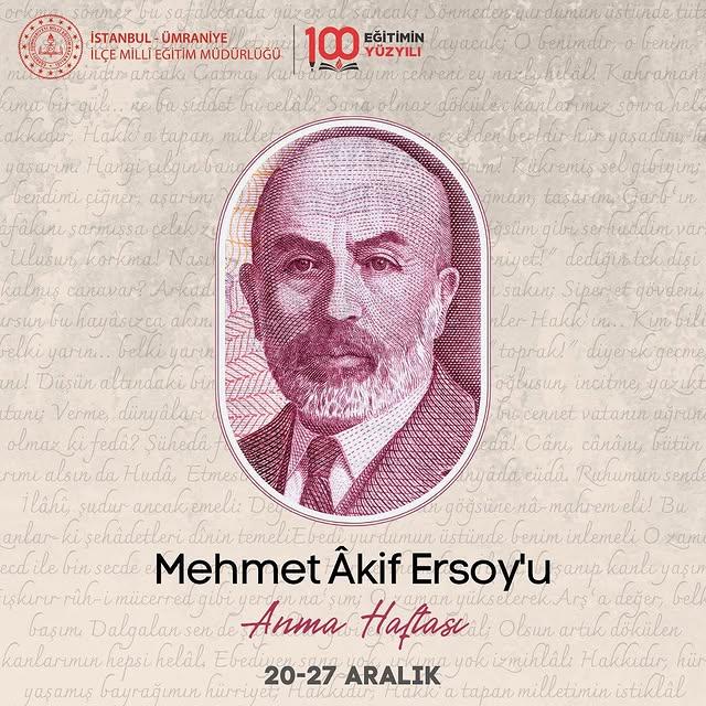 Türkiye Cumhuriyeti’nin Milli Marşı Yazarı Mehmet Akif Ersoy Saygıyla Anılıyor