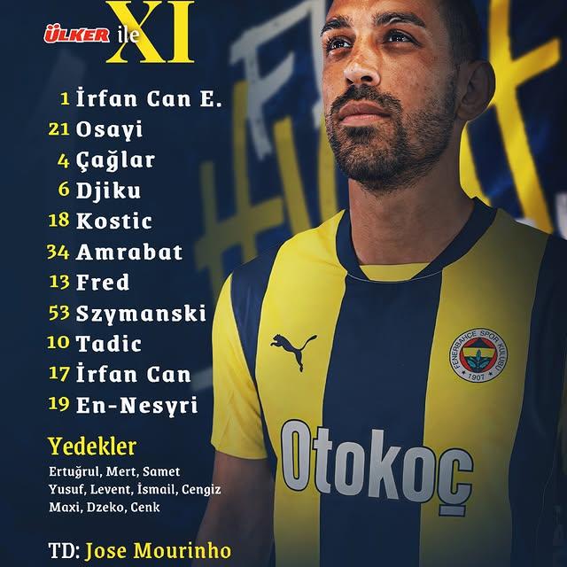 Fenerbahçe İkas Eyüpspor Maçında İlk 11 Belli Oldu