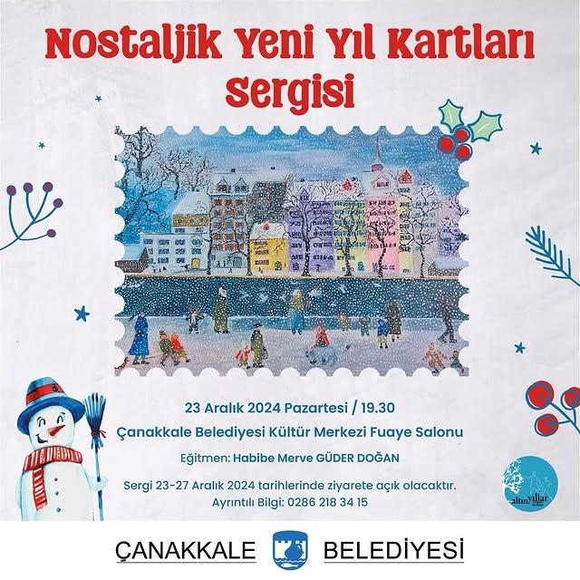 Çanakkale'de Nostaljik Yeni Yıl Kartları Sergisi Açılıyor