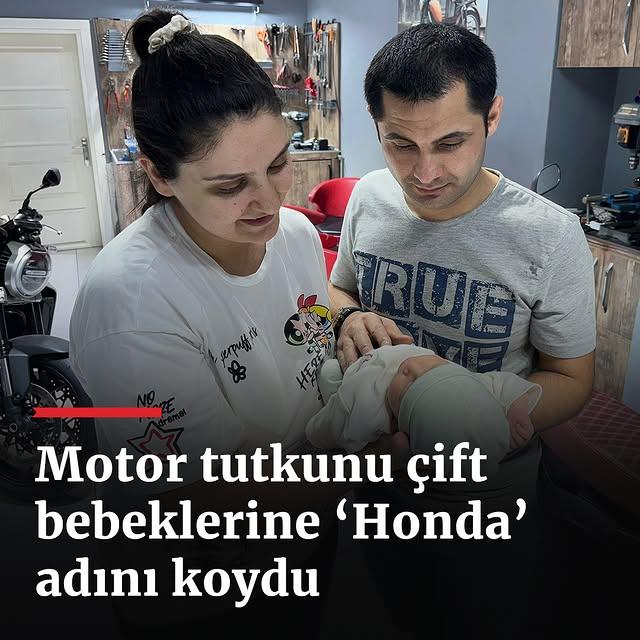 Aydın'da bir çift, oğullarına Honda ismini verdi