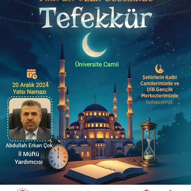 Van İl Müftülüğü, “En Uzun Gecede Tefekkür” Etkinliği Düzenliyor