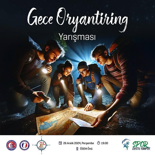 ÇOMÜ, Öğrencilerine Gece Oryantiring Yarışması Düzenliyor