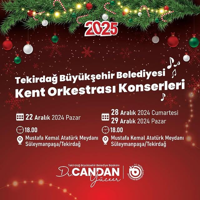 Tekirdağ'da Yılbaşı Konserleri Başlıyor