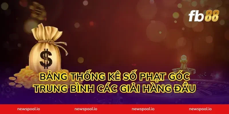 Bảng Thống Kê Số Phạt Góc Trung Bình Các Giải Hàng Đầu
